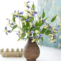 Haut de gamme 75cm Real Touch Artificielle Bleu Iris Fleur De Lis Fleurs pour La Maison Hôtel De Mariage Graduation Halloween Décoration