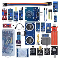 Apprentissage pour débutants pour les capteurs de robots Humidité du sol Microphone Photosensible Évitement d'obstacles Kit de module de capteur 22 en 1 Combo