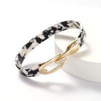 Bracelet ouvert multicolore résine acétate acrylique imité écaille de tortue bracelet manchette écaille de tortue