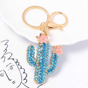Porte-clés <span class=keywords><strong>Cactus</strong></span> Multicolore, Petit Pendentif Plante Fleur, Porte-clés Diamant d'Eau, Porte-clés <span class=keywords><strong>Cactus</strong></span> en Strass - Product Image 5