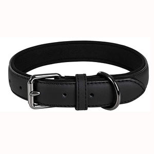 Venta caliente suave ajustable acolchado de cuero genuino con aleación de Zinc D anillo Collar de perro mediano grande <span class=keywords><strong>Extra</strong></span> grande perro - Product Image 3