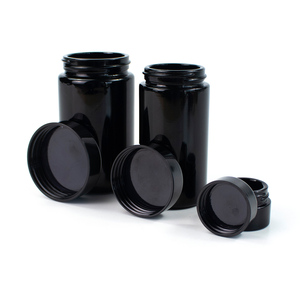 50ml 100ml 150ml 200ml 250ml 500ml 1L Natural UV Violet Black Supplements Food Storage Glass <b>Jars</b> Herb Bottle with Bakelite Lids - Product Image 3
