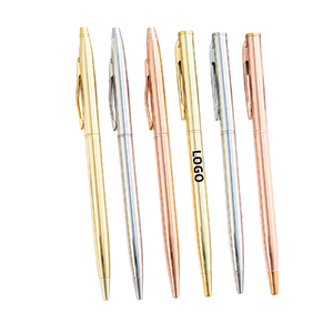 Bolígrafo Metálico X418, Diseño Delgado, Baño Dorado, Ideal para Regalos Empresariales, Publicidad, Promoción, Oficina, Hotel, Personalizable con Logotipo - Product Image 1