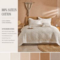 Parure de lit Balix en lyocell 100 % eucalyptus, garnie, taille King, 300 fils/cm², avec housse de couette