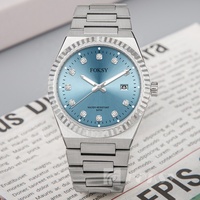 Montre Homme Luxe à Quartz Bling Classique en Acier Inoxydable, Personnalisable OEM avec Logo sur Mesure, Étiquette Privée, Fournisseur