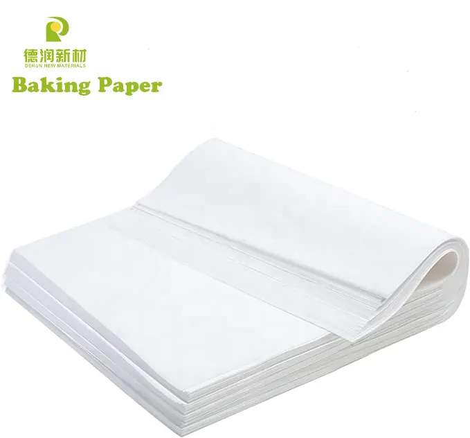 Hojas de papel para hornear de grado alimenticio, blanco Natural, sin blanquear, a prueba de grasa, 500 Uds.