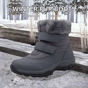 Bottes de neige plates pour femmes, tendance automne/hiver, respirantes, imperméables, à semelle en caoutchouc, pour la randonnée - Product Image 2