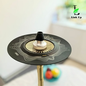 Cachimba de aluminio Alpha ORO de 58 cm con 1 manguera, caja de regalo, para vida nocturna, terraza, camping, jardín, cachimba elegante para fumar - Product Image 6