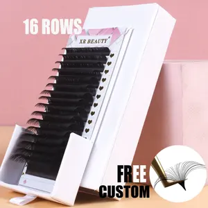 Custom Silk Cashmere Dark Matte Cashmere Lash Trays Wholesale Extensions Volume Trays Wholesale 0.05 Cc 8mm-25mm Trays Matte