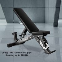 Banc de musculation pliable commercial Dinuo nouvelle version avec inclinaison réglable pour exercices et presse à haltères