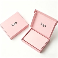 Boîte d'expédition rigide rose mate personnalisée, écologique, recyclable, en matériaux recyclés, pour cosmétiques, soins de la peau, sérum, blush facial