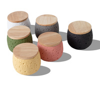 Urne funéraire en ciment série Morandi pour chats et chiens - Urne funéraire cylindrique artisanale résistante à l'humidité pour animaux de compagnie avec soins post-funéraires