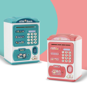 2022 Novelty Toys Children <strong>Saving</strong> Money <strong>Box</strong> Kids Electronic ATM Bank Coin Bank Fingerprint Password <strong>Lock</strong> Piggy Bank - Product Image 2