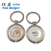 Étiquette en résine époxy plastique mini, imperméable, imprimable avec logo, avec puce NFC RFID pour cartes RFID IC, hôtels et cartes professionnelles/de membre