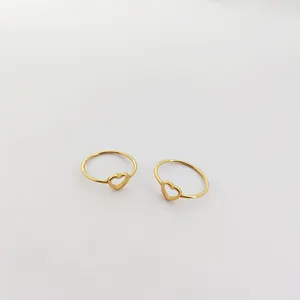 INS Edelstahl 18K Gold plattiert unregelmäßig Kreis Finger Paar Ring personalisiert dicke kurve Ringe für immer Liebe