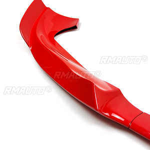3 Piezas para Jeep Grand Cherokee SRT 2013-2016 y SRT8 2012-2013 2015-2016, Divisor de Parachoques Delantero, Estilo Fibra de Carbono, Negro Rojo - Product Image 3