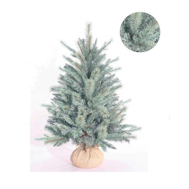 High Quality Pine Needle Mini Christmas Tree LED Lights Eco-Friendly Battery Operated Tabletop Desktop Ornament for Living Room