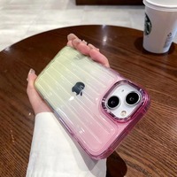 Coque de téléphone portable transparente multicolore en TPU pour iPhone 12 13 14 15 16 17 18 Pro Max – Accessoire de protection