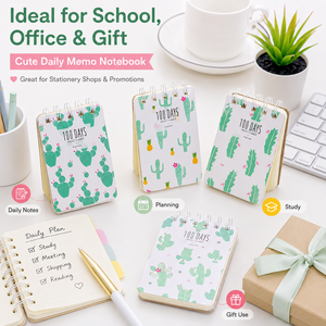 Mini Spiral Notebook 100 Days <strong>Project</strong> <strong>Planner</strong> 4 Cactus Designs Portable 7x11cm Lined Pages Bulk Order Wholesale - Product Image 5