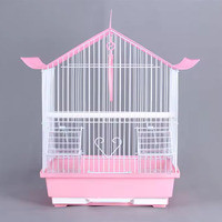 Cage à oiseaux pliable classique et moderne en acier inoxydable 304 coloré pour canaris, cailles, agapornis, perruches et logement pour animaux de compagnie