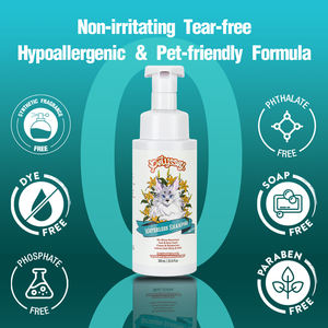 Champú sin agua para perros seco sin enjuague, champú seco de plástico para gatos que limpia, reduce la picazón, el desprendimiento de olores y las alergias - Product Image 3