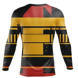 Factory Direct Basic Style Long Sleeve Workout Fitness Sports <b>Compression</b> <b>Shirt</b> Full Sublimation BJJ MMA Rashguard for Spring - Product Image 2