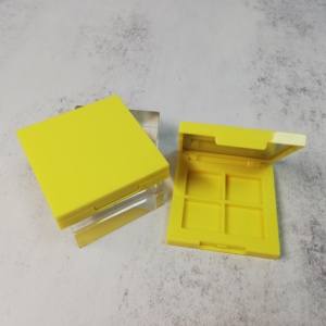 4 Pans Empty Eyeshadow Palette Square Plastic <b>Makeup</b> <b>Compact</b> With Built‑in Mirror Custom Cosmetic Eye Shadow Blush Packaging - Product Image 6