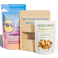 Emballage alimentaire refermable personnalisé avec fermeture éclair pour sachet debout, idéal pour le thé en poudre, le café, le matcha