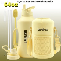Nouvelle Arrivée Bouteille d'Eau Isotherme en Acier Inoxydable 1,8 L avec Poignée Nouveau Design Bouteille de Sport et de Fitness Vente en Gros