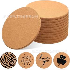 Posavasos Redondos de Corcho Tangfeng de 9 cm, Resistentes al Calor, de Madera Natural, para Protección de Bebidas - Product Image 5