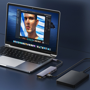 Hub USB3.2 10Gbps PD 100W charge rapide 4K 60HZ <span class=keywords><strong>USB</strong></span>-<span class=keywords><strong>C</strong></span> haute vitesse adaptateur répartiteur 4 ports en stock pour PC MacBook ordinateur portable - Product Image 5