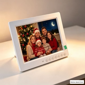Reloj Electrónico Digital Personalizable <span class=keywords><strong>de</strong></span> 8 Pulgadas, Marco <span class=keywords><strong>de</strong></span> Fotos, Reproductor <span class=keywords><strong>de</strong></span> Video <span class=keywords><strong>MP4</strong></span>/AVI, Reproductor <span class=keywords><strong>de</strong></span> Audio MP3, Resolución 800x600, Plástico ABS - Product Image 1