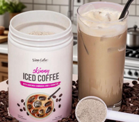 OLLI OEM Private Label Detox Slimming Coffee L-carnitine Weight Loss Body Slim Skinny Iced Coffee Powder