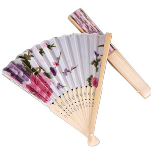 Custom Printed Logo Personalized Traditional Folding Hand Fan with Rib for Wedding and Promotional Use - Product Image 5