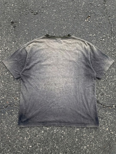 T-shirt gris délavé effet vintage, coupe ajustée, t-shirt en coton personnalisé vieilli, t-shirt ample, t-shirt en coton surdimensionné pour hommes - Product Image 2