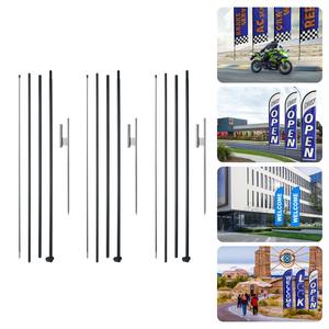 <span class=keywords><strong>Banderas</strong></span> Publicitarias Personalizadas para Exteriores Resistentes al Viento, Asta de Fibra de Vidrio, Diseño de Pluma Resistente a los Rayos UV, Ecológicas y Promocionales - Product Image 4