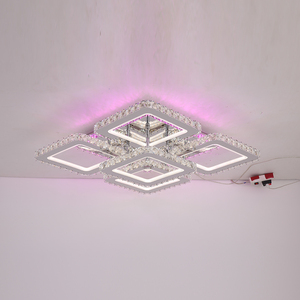 500*500mm LEight iling eiling ight Rusususic hyhythm ololor hhange Lass rystalstal eiling AMP ITH emote ontrol - Product Image 4