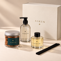 AIKUN Ensemble de diffuseurs de parfum et bougies parfumées personnalisées OEM, respectueux de la sécurité et de l'environnement, pour un cadeau de pendaison de crémaillère