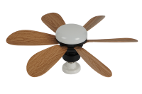 Ventilateur de plafond LED avec télécommande, 6 pales, couleur grain de bois, 110V, pour chambre, livraison rapide