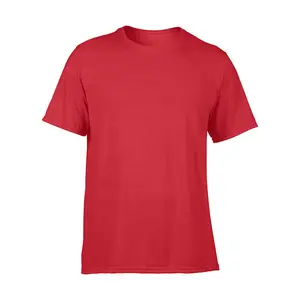 Groothandel Interlock Stof 100% Polyester Snel Droog Jersey Vocht Lont Ronde Hals Sport Marathon T Shirt Voor Mannen