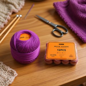 Filo di Cotone Ilan N12 Colore 38 Viola, Filato per Lavoro a Maglia - Product Image 2