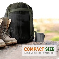 Sac de couchage enveloppant léger et imperméable pour enfants, camouflage en polyester, 3 saisons, personnalisable pour le camping et la randonnée