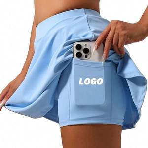 Benutzer definierte weiche Stoffe 2 in 1 Workout Golf Röcke Hohe Taille Röcke Mit Taschen Tennis Kleider Mit Shorts Im Tennis rock - Product Image 1