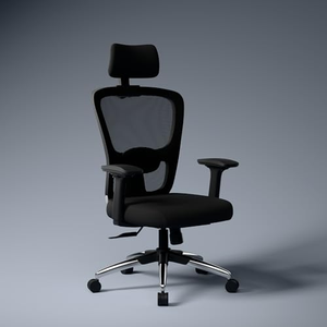 Chaise de bureau ergonomique réglable à dossier haut avec appui-tête, design moderne pivotant en maille pour usage domestique ou professionnel - Product Image 3