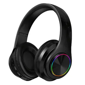 2024 Novo fone de ouvido esportivo dobrável BHD, fone de ouvido LED para jogos, fones de ouvido para computador com microfone DH para jogadores