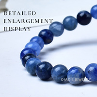 Bracelet authentique en sodalite bleue étoilée, bijoux en pierres perlées pour le yoga, la méditation, femmes, hommes, cadeau de guérison, vente en gros, personnalisé, 8 mm