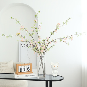 Branche de saule des neiges artificielle faite à la main, plante artificielle blanche et rose, décoration de printemps pour la maison, accessoires de mariage, arrangement floral, ornement - Product Image 2