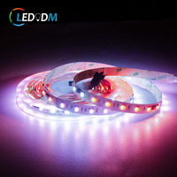 Bande Led Numérique RGBW 12V 24V Double Fil RGB Programmable IP20 IP66 IP68 Étanche WS2814 US2904 Bande Led Adressable RGBW