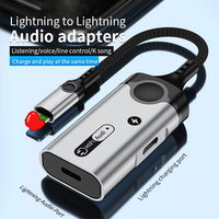 Adaptateur audio double éclairage pour iPhone 13 11 Pro Max, prise jack 3,5 mm, convertisseur auxiliaire pour écouteurs, chargeur 2 en 1, séparateur