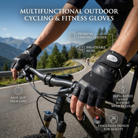 Guantes Deportivos de Medio Dedo, Transpirables, Antideslizantes, con Cierre Magnético, para Ciclismo, Levantamiento de Pesas, Entrenamiento, Gimnasio, Pesca al Aire Libre, Unisex